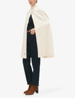 CLAUDIE PIERLOT Turtle-neck Knitted Cape -Reisi Clothing Shop R04190096 NATURELS ALT02