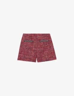 Maje Italete Chain-embellished Tweed Shorts