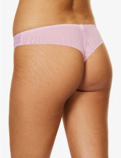 DORA LARSEN Alice Lace-embroidered Stretch-recycled Nylon Briefs -Reisi Clothing Shop R04191188 PURPLE ALT03