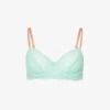 DORA LARSEN Sierra Contrast-trim Stretch-recycled Nylon Bra -Reisi Clothing Shop R04191192 MINT M