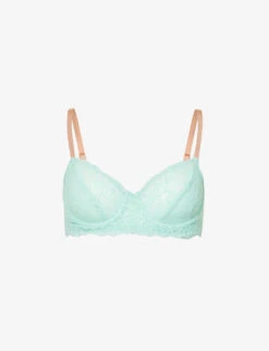 DORA LARSEN Sierra Contrast-trim Stretch-recycled Nylon Bra