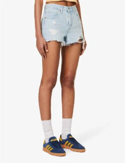 Levis 501 Original High-rise Stretch-denim Shorts -Reisi Clothing Shop R04191368 PROMISEME ALT02