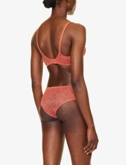 Simone Perele Comete Floral-embroidered Stretch-lace Bra -Reisi Clothing Shop R04191856 457TEXASPINK ALT02