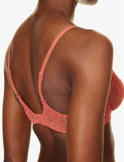 Simone Perele Comete Floral-embroidered Stretch-lace Bra -Reisi Clothing Shop R04191856 457TEXASPINK ALT03