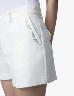 Zadig & Voltaire Please Crystal-embellished Stretch-woven Shorts -Reisi Clothing Shop R04191940 JUDO ALT04