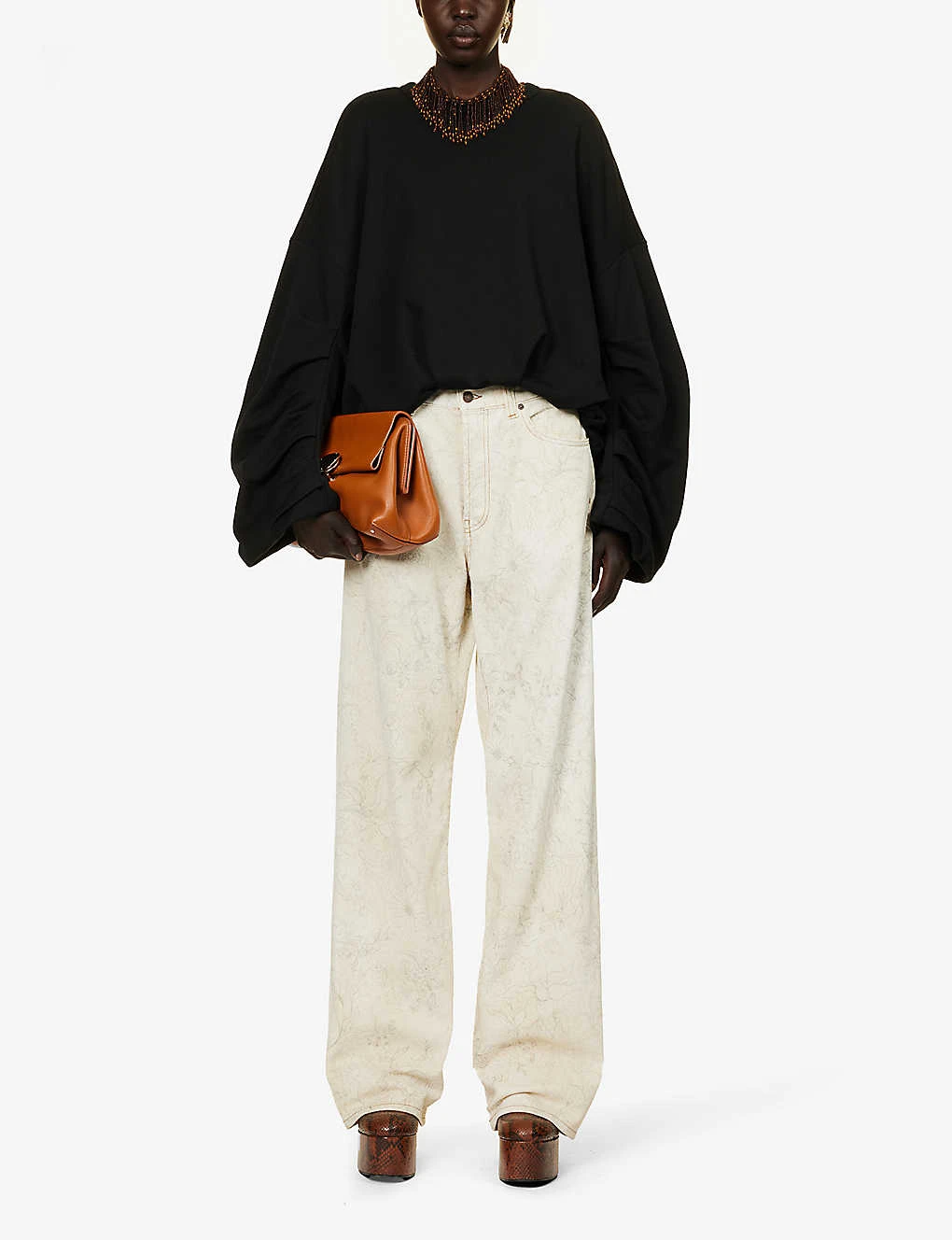 Dries Van Noten Relaxed-fit Round-neck Cotton Sweatshirt 4 Dries Van Noten Relaxed-fit Round-neck Cotton Sweatshirt - Image 2