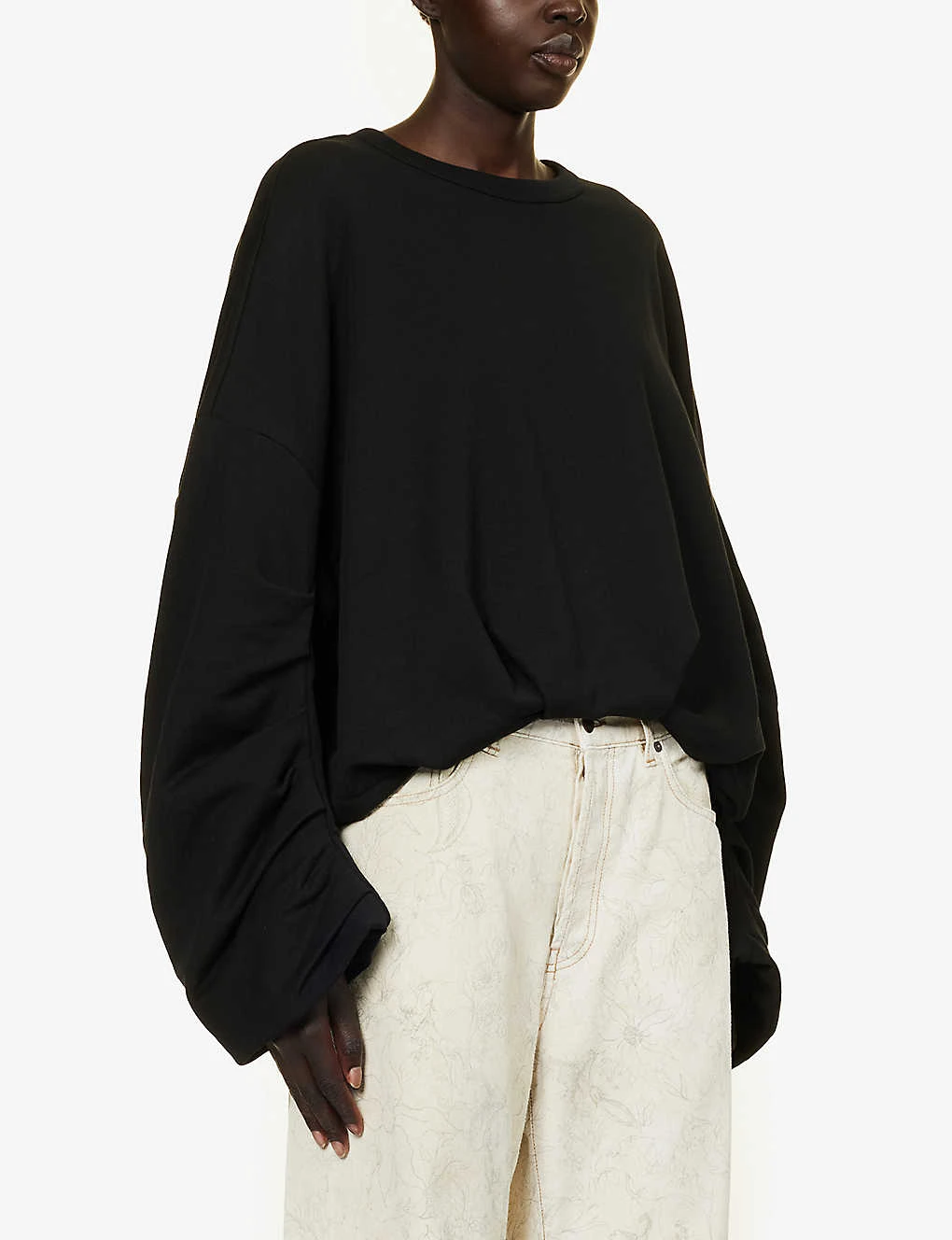 Dries Van Noten Relaxed-fit Round-neck Cotton Sweatshirt 5 Dries Van Noten Relaxed-fit Round-neck Cotton Sweatshirt - Image 3
