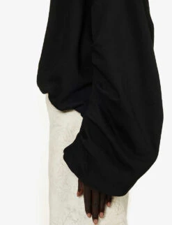 Dries Van Noten Relaxed-fit Round-neck Cotton Sweatshirt 11 Dries Van Noten Relaxed-fit Round-neck Cotton Sweatshirt -Reisi Clothing Shop R04192029 BLACK ALT04