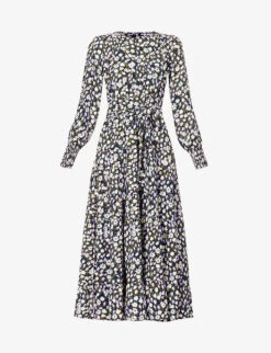 ME AND EM Floral-print Recycled Polyester-blend Maxi Dress