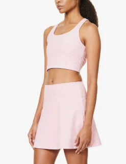 Girlfriend Collective Paloma Racerback Stretch-recycled-polyester Bra -Reisi Clothing Shop R04196132 CANDYPINK ALT02