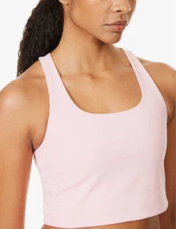Girlfriend Collective Paloma Racerback Stretch-recycled-polyester Bra -Reisi Clothing Shop R04196132 CANDYPINK ALT04