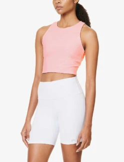 Girlfriend Collective Dylan Racerback Stretch-recycled-polyester Bra -Reisi Clothing Shop R04196133 CANDYPINK ALT02