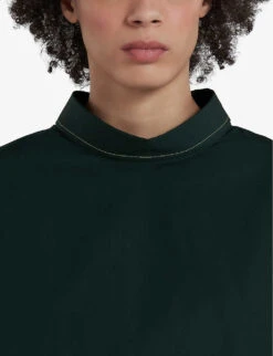 Marni Button-back Dropped-shoulder Cotton-poplin Shirt -Reisi Clothing Shop R04196465 SPHERICALGREEN ALT02