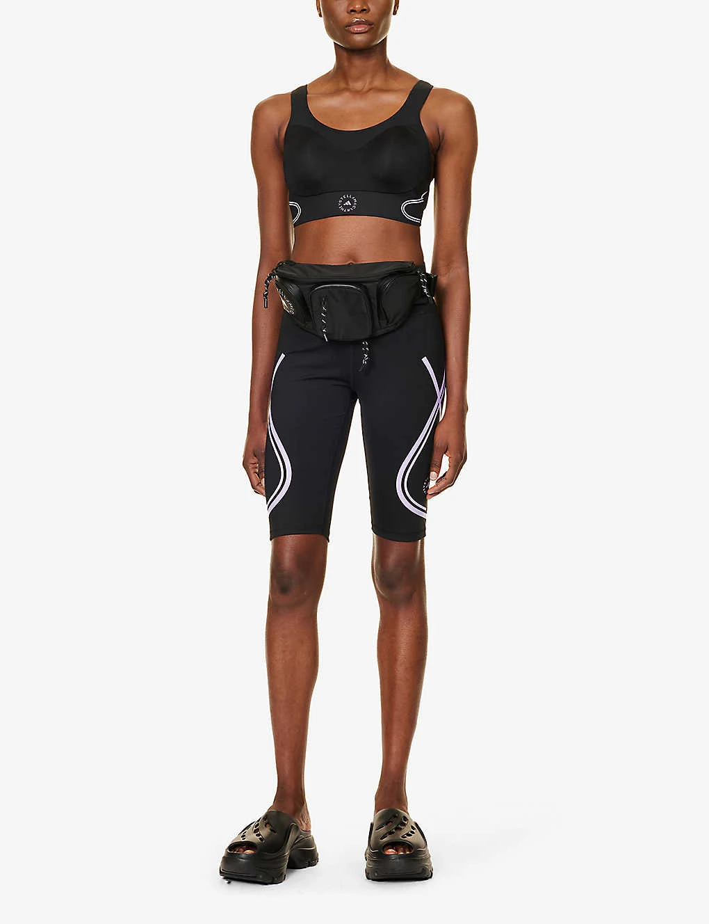 Adidas By Stella Mccartney TruePace Scoop-neck Stretch Recycled Polyester Bra 4 Adidas By Stella Mccartney TruePace Scoop-neck Stretch Recycled Polyester Bra - Image 2