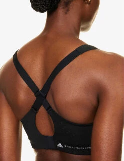 Adidas By Stella Mccartney TruePace Scoop-neck Stretch Recycled Polyester Bra 11 Adidas By Stella Mccartney TruePace Scoop-neck Stretch Recycled Polyester Bra -Reisi Clothing Shop R04201638 BLACKPURPLEGLOW ALT04