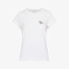 Rag & Bone Star Crossed Lovers Logo-embroidered Organic Cotton-jersey T-shirt -Reisi Clothing Shop R04201905 WHITE M