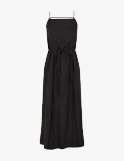 Soeur Theorie Spaghetti-strap Ramie Midi Dress