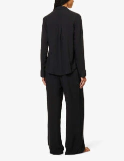 BLUEBELLA Tarcon Relaxed-fit Woven Pyjama Set -Reisi Clothing Shop R04203158 BLACK ALT02