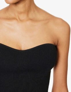 Jenni Organic-cotton Blend Strapless Top -Reisi Clothing Shop R04203302 BLACK ALT04