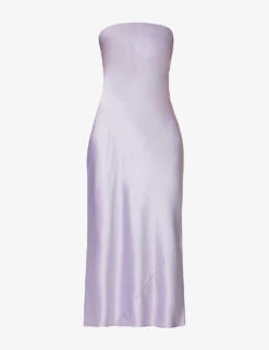 New Release 12 Joana Strapless Silk Midi Dress
