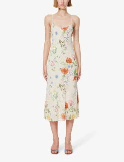 Emerick Scoop-neck Floral-print Woven Midi Dress -Reisi Clothing Shop R04203324 ETUDE ALT02