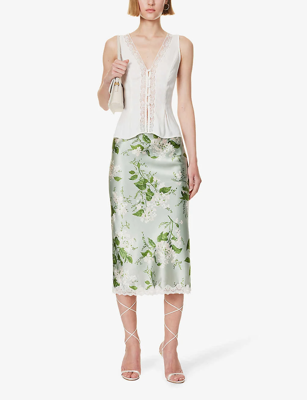 Cristina Lace-trim Slim-fit Crepe Top 4 Cristina Lace-trim Slim-fit Crepe Top - Image 2