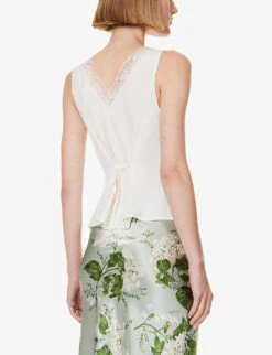 Cristina Lace-trim Slim-fit Crepe Top 11 Cristina Lace-trim Slim-fit Crepe Top -Reisi Clothing Shop R04203335 GOSSAMER ALT03