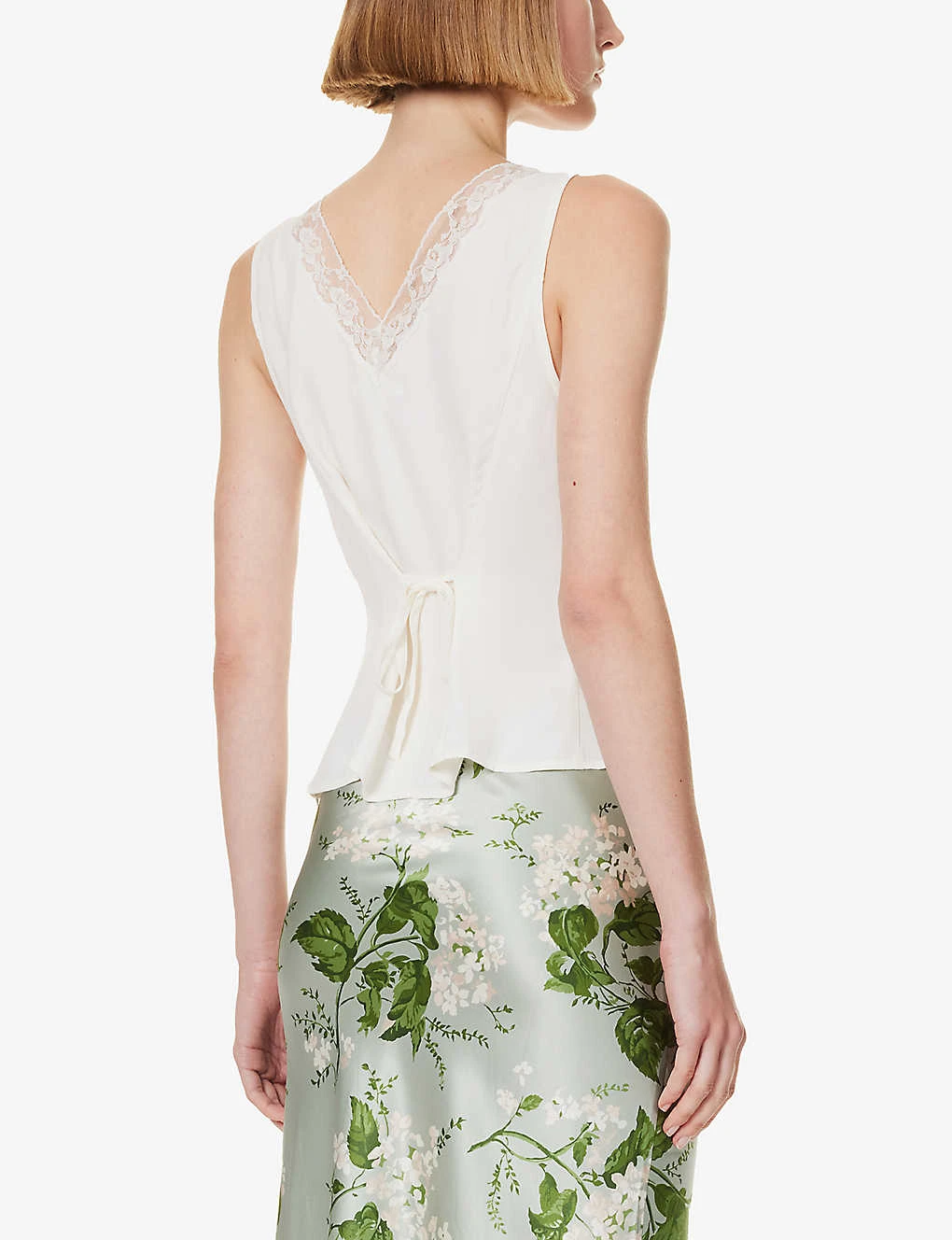 Cristina Lace-trim Slim-fit Crepe Top 6 Cristina Lace-trim Slim-fit Crepe Top - Image 4