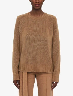 Joseph Round-neck Relaxed-fit Cashmere Jumper -Reisi Clothing Shop R04203817 CASSONADE ALT02