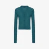Joseph Cashair V-neck Cashmere Cardigan -Reisi Clothing Shop R04203824 DARKTEAL M