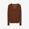 Joseph Cashair V-neck Cashmere Jumper 1 Joseph Cashair V-neck Cashmere Jumper -Reisi Clothing Shop R04203829 MAHOGANY M