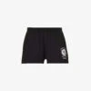 Hotel Disco Logo-print Mid-rise Cotton Shorts -Reisi Clothing Shop R04205039 BLACK M