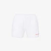 Logo-embroidered Mid-rise Cotton-terry Shorts -Reisi Clothing Shop R04205040 WHITE M