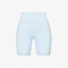 Logo-patch High-rise Stretch-woven Biker Shorts -Reisi Clothing Shop R04205108 BABYBLUEWHITE M