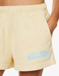 Wellness Ivy Disco Logo-print Cotton-jersey Shorts -Reisi Clothing Shop R04205109 ALMONDH2O ALT04