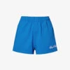 Disco Brand-print Cotton-jersey Shorts -Reisi Clothing Shop R04205123 ROYALBLUEWHITE M