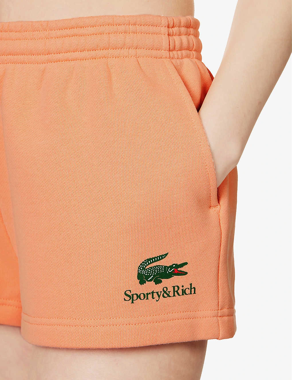 Lacoste X Sporty & Rich Disco Brand-print Cotton-jersey Shorts 7 Lacoste X Sporty & Rich Disco Brand-print Cotton-jersey Shorts - Image 5