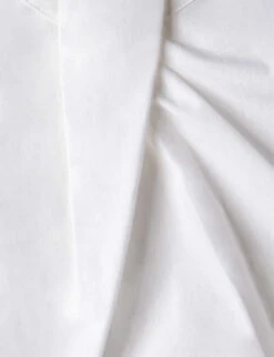 Twist-neck Sleeveless Stretch-cotton Top -Reisi Clothing Shop R04209465 WHITE ALT03