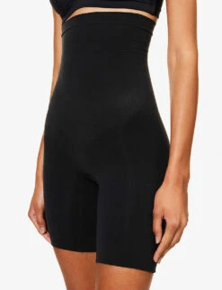 Spanx Everyday Shaping High-rise Stretch-woven Shorts -Reisi Clothing Shop R04209988 VERYBLACK ALT03